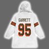 Browns Captain Myles Garrett 95 Football Blanket Hoodie 3