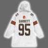 Browns Myles Garrett 95 Football Unisex Blanket Hoodie 3