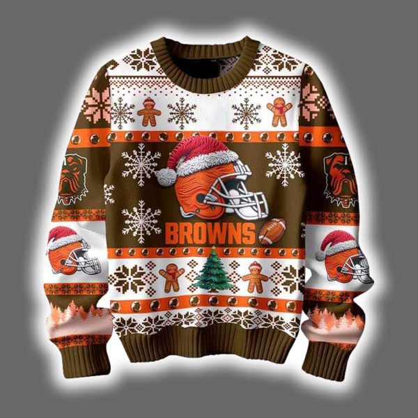 Browns They Not Like Us Ugly Christmas Sweater 2