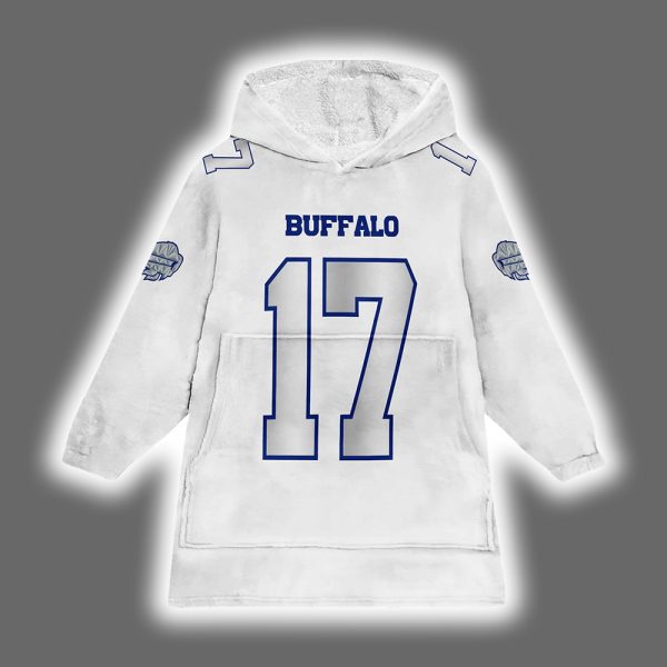 Buffalo Allen 17 Football Unisex Blanket Hoodie 2