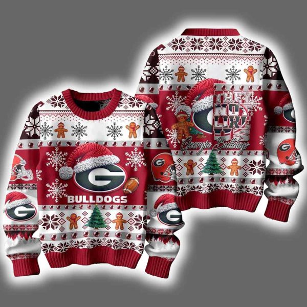 Bulldogs They Not Like Us Ugly Christmas Sweater