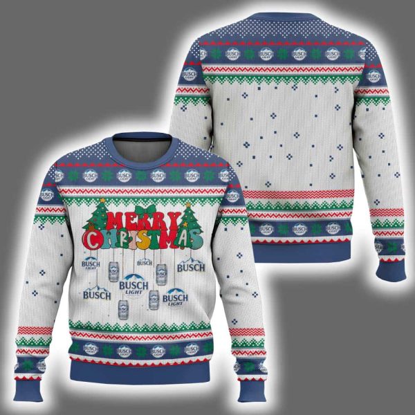 Busch Light Merry Christmas Ugly Sweater
