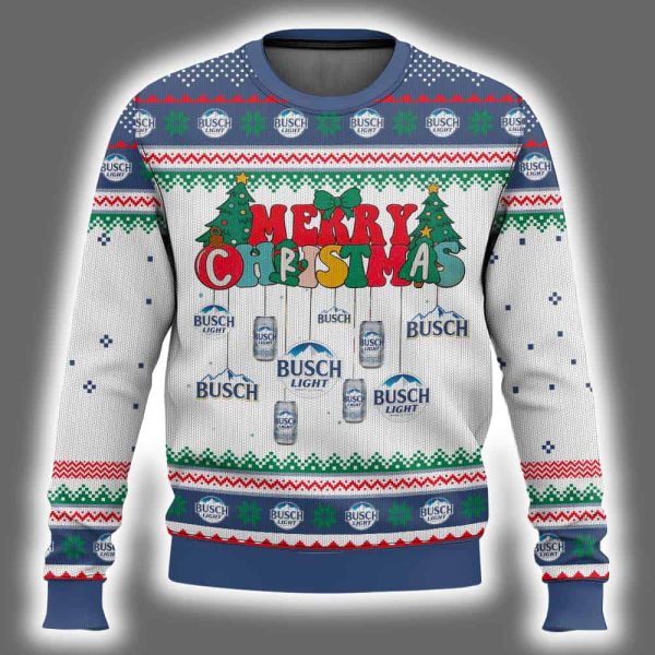 Busch Light Merry Christmas Ugly Sweater 2