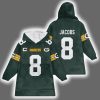 Captain Packers Josh Jacobs 8 Football Unisex Blanket Hoodie