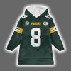 Captain Packers Josh Jacobs 8 Football Unisex Blanket Hoodie 2