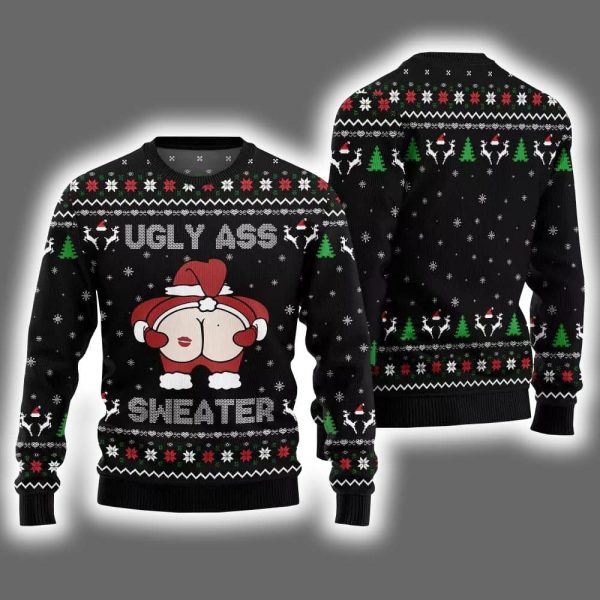 Caught Kissing Santa Ugly Christmas Sweater