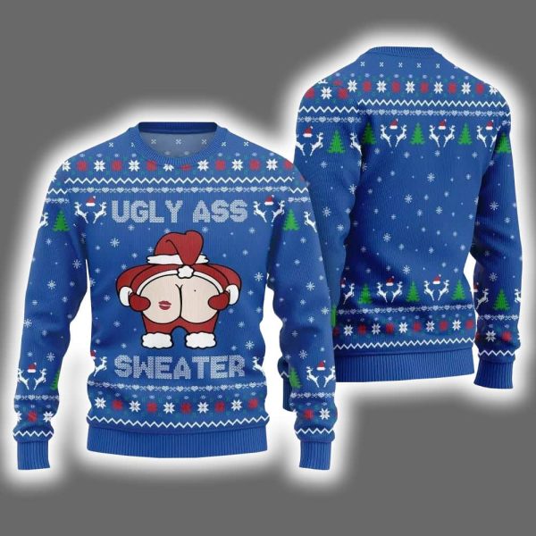 Caught Kissing Santa Ugly Christmas Sweater 2