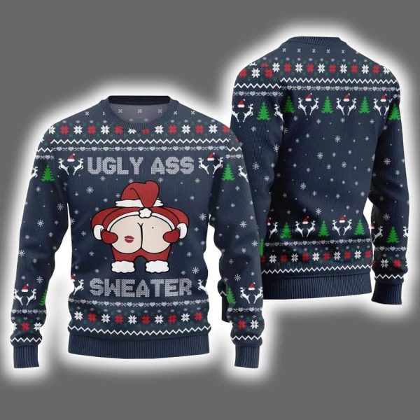 Caught Kissing Santa Ugly Christmas Sweater 3