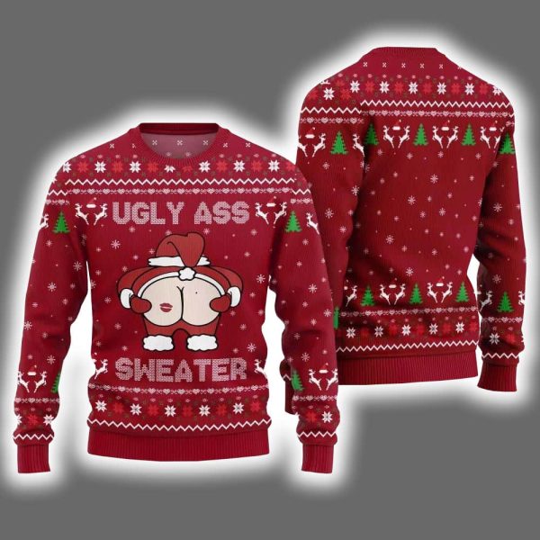 Caught Kissing Santa Ugly Christmas Sweater 4