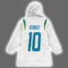 Chargers Justin Herbert 10 Football Blanket Hoodie 3