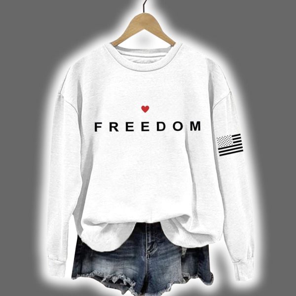Charlie Kirk Freedom American Flag Print Sweatshirt 2