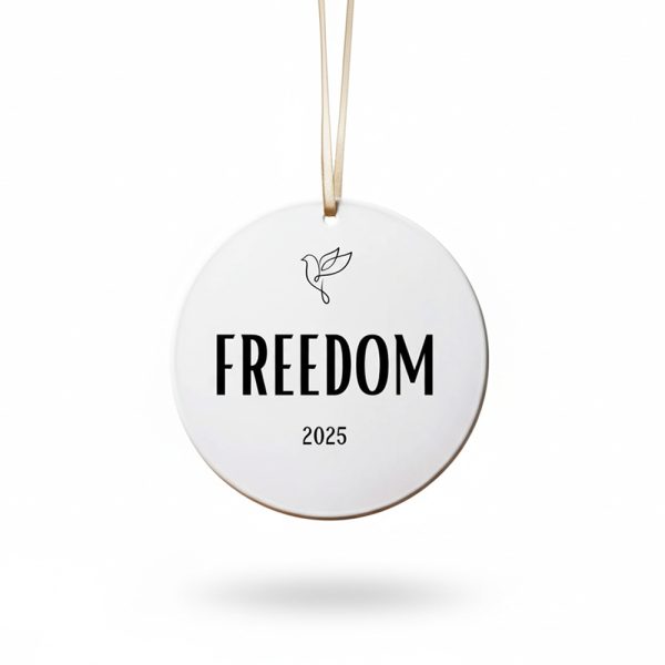 Charlie Kirk Freedom RIP 2025 Christmas Ornament