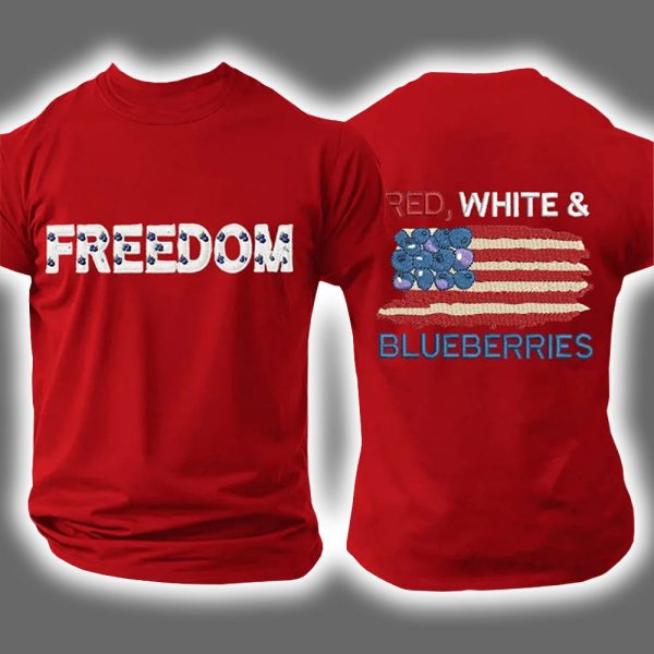 Charlie Kirk Freedom Red White & Blueberries Two-Sided Shirt