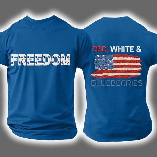 Charlie Kirk Freedom Red White Blueberries Two Sided Shirt 3