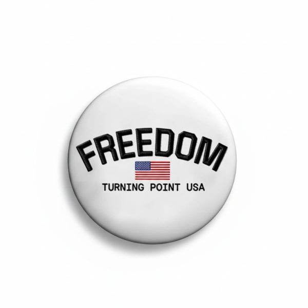 Charlie Kirk Freedom Turning Point USA Button Pin