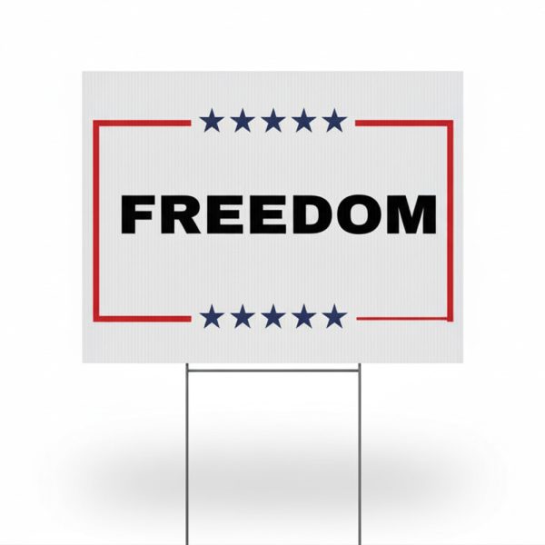 Charlie Kirk Freedom Yard Sign