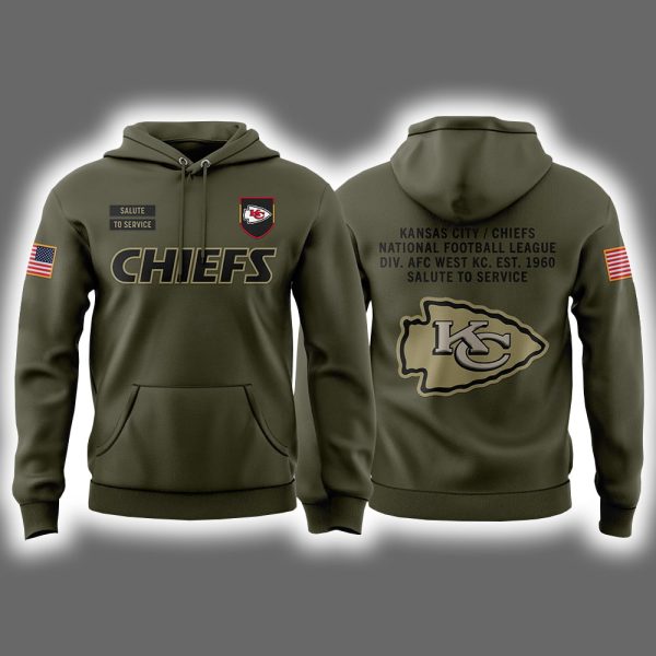 Chiefs 2025 Salute To Service Hoodie Joggers Cap