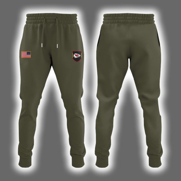 Chiefs 2025 Salute To Service Hoodie Joggers Cap 3