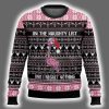 Christmas Flamingo On Naughty List Ugly Sweater 2