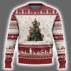 Christmas Tree Cat With Santa Hat Ugly Christmas Sweater 2