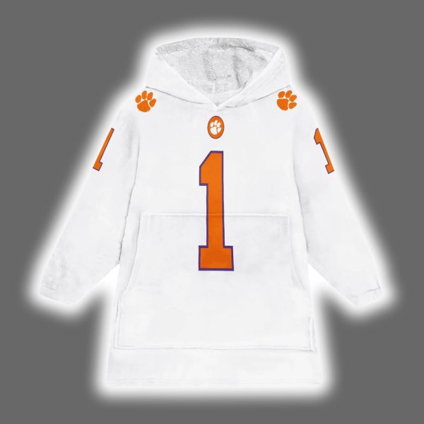 Clemson 1 Football Unisex Blanket Hoodie 2