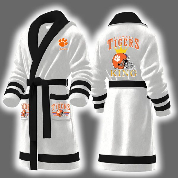 Clemson King Personalized Bathrobe 3