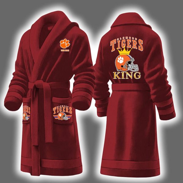 Clemson King Personalized Bathrobe 4