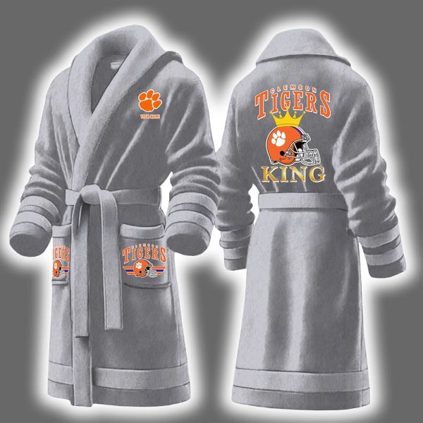 Clemson King Personalized Bathrobe 6