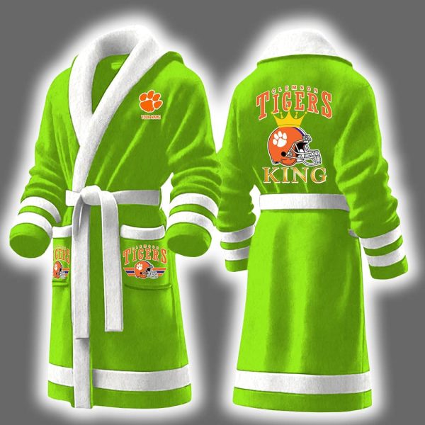 Clemson King Personalized Bathrobe 7