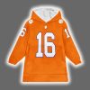 Clemson Trevor Lawrence 16 Football Unisex Blanket Hoodie 2