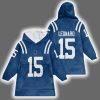 Colts Riley Leonard 15 Football Blanket Hoodie
