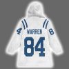 Colts Tyler Warren 84 Football Blanket Hoodie 3