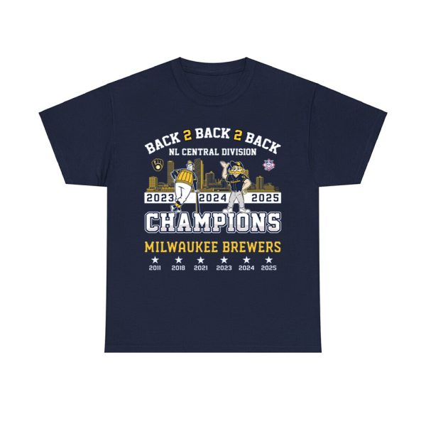 Congrats Brewers B2B2B 2025 Division Champs Two Sided Shirt 2