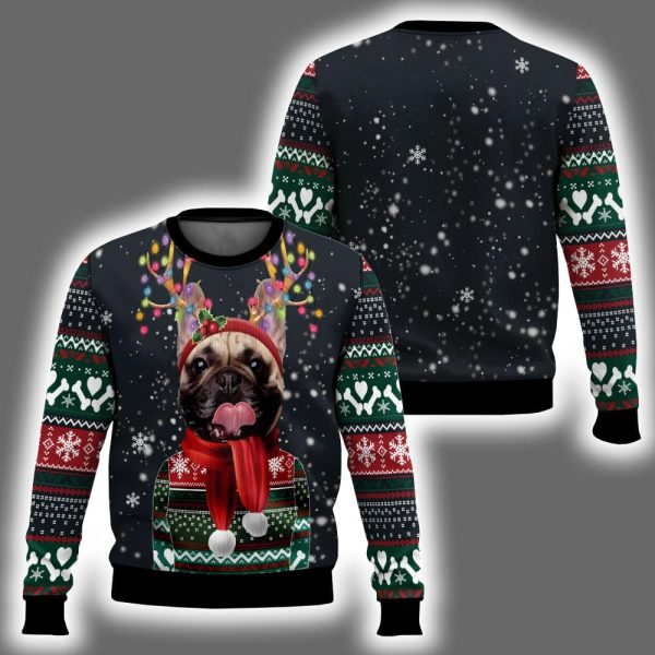 Cool French Bulldog Ugly Christmas Sweater