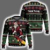 Cool Skateboard Santa Custom Ugly Christmas Sweater