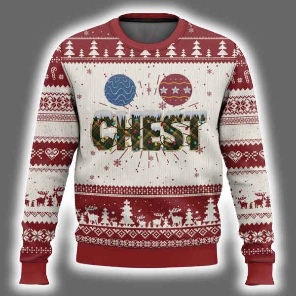 Couples Chestnuts Matching Family Funny Chest Ugly Christmas Sweater 2