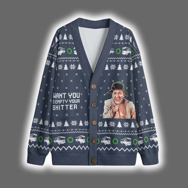 Cousin Eddie Want You Empty Your Shitter Christmas Cardigan