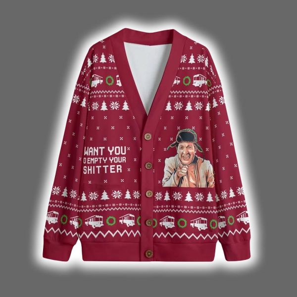 Cousin Eddie Want You Empty Your Shitter Christmas Cardigan 2