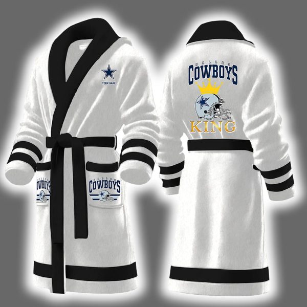 Cowboys King Personalized Bathrobe 3