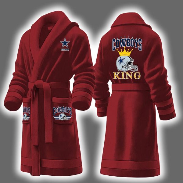 Cowboys King Personalized Bathrobe 4
