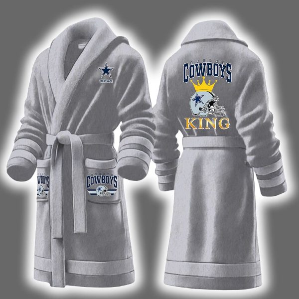 Cowboys King Personalized Bathrobe 6