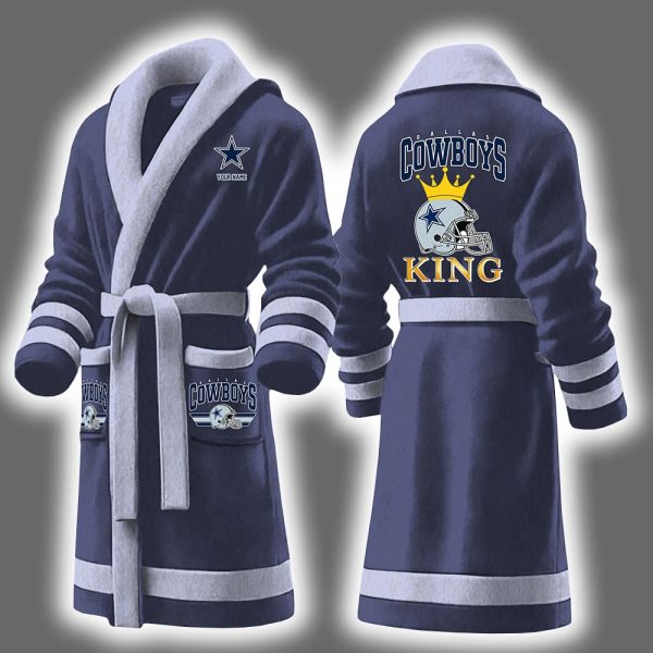 Cowboys King Personalized Bathrobe 8