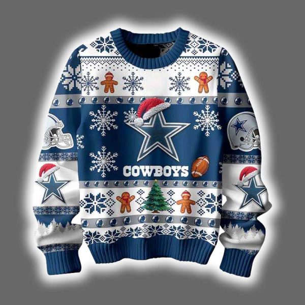Cowboys They Not Like Us Ugly Christmas Sweater 2