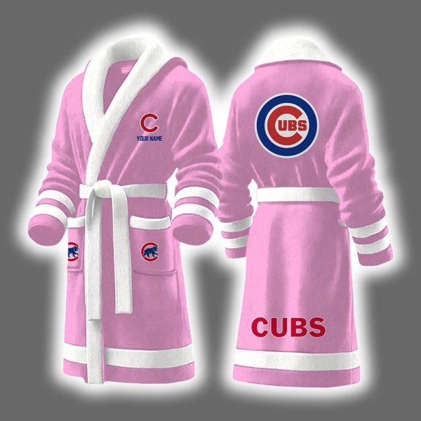 Cubs Baseball Personalized Bathrobe 3