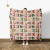 Cute Santa Bow Tie Ginger Man Christmas Blanket