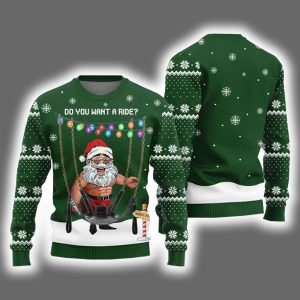 Riding With Santa Naughty Ugly Christmas Sweater