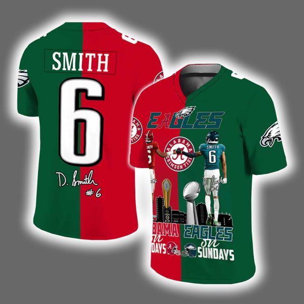 DeVonta Smith Alabama On Saturdays Eagles On Sundays Jersey