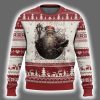 Deck Valhalla With Skulls Of Glory Santa Yule Ugly Christmas Sweater 2