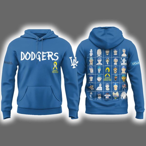 Dodgers 2025 Childhood Cancer Awareness Night Hoodie 2