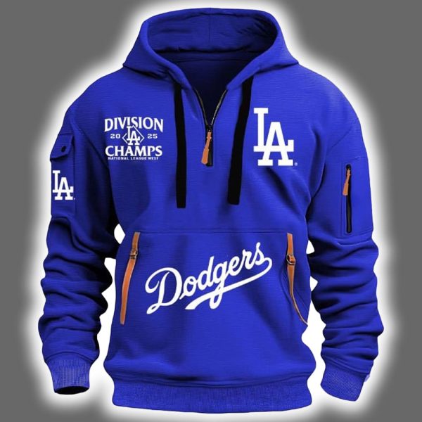 Dodgers 2025 Division Champs Quarter Zip Hoodie